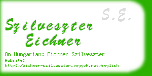 szilveszter eichner business card